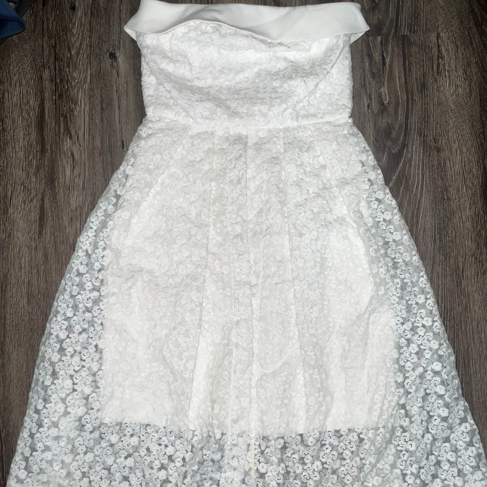 Eva Mendes for New York & Co White Strapless Dress